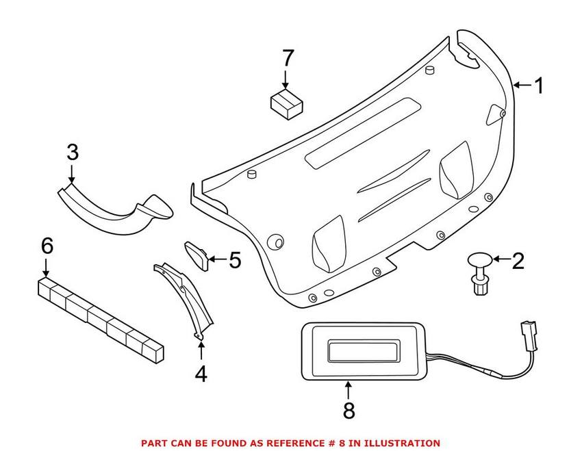 BMW Cargo Area Light - Rear 63312348803